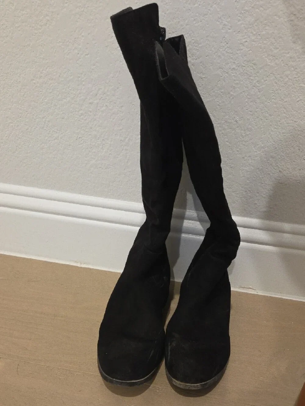 Style & Co. Black Below-the-Knee Wedge Boots